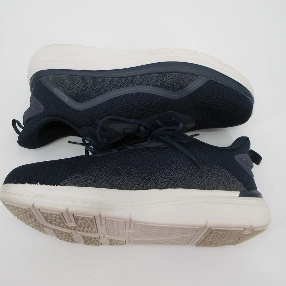 FitVille StrideCore Men 15EW Navy Blue Mesh Athletic Running Walking Shoes